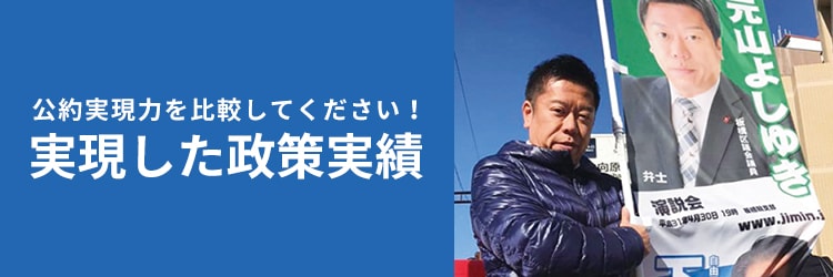 バナー：実現した政策実績