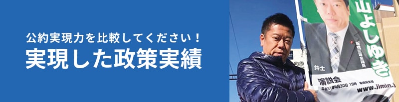 バナー：実現した政策実績